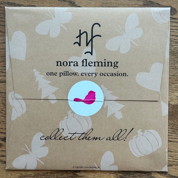 Nora Fleming Pink Heart Pillow Cover New - Picture 3 of 6